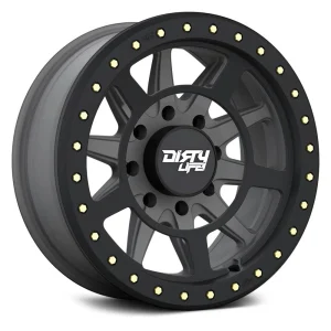 Dirty Life – DT-2 – Gunmetal – 17″x9″ -38mm – All weather Wheels – 9304-7973MGT38